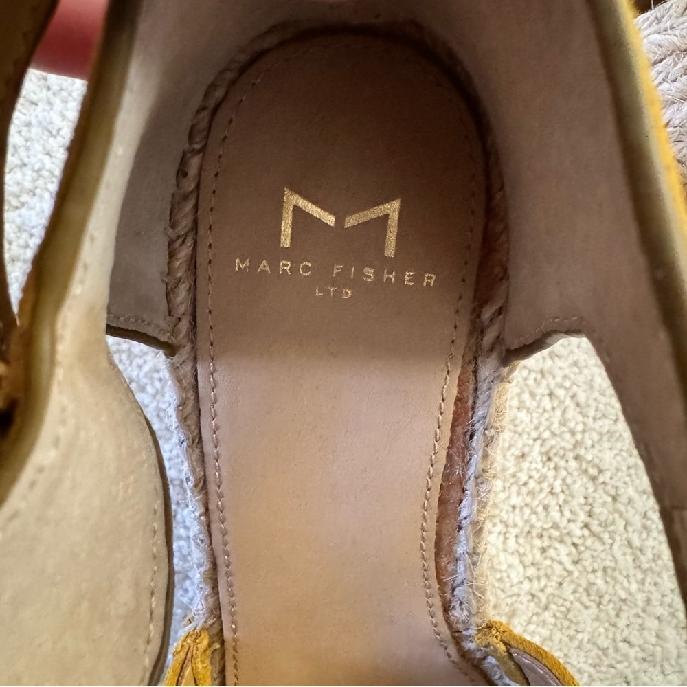 MARC FISHER LTD Adalla Basketweave Suede Platform Wedge Sandals - Picture 5 of 7